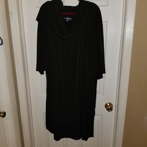 Roamans Black Cowl Neck Dress 30/32